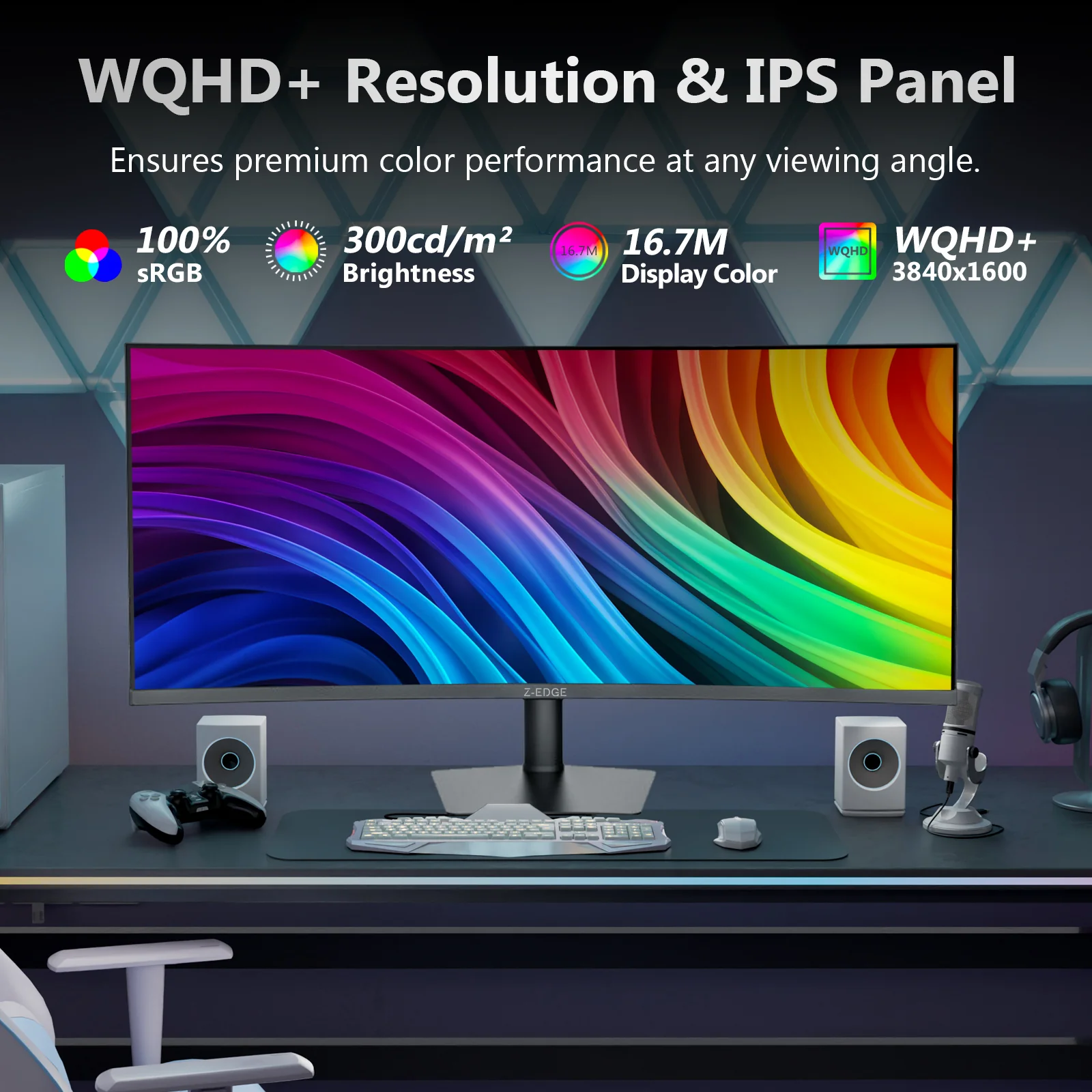 Z-EDGE UG38P 38" 144Hz WQHD+ IPS Curved Gaming Monitor - Image 4