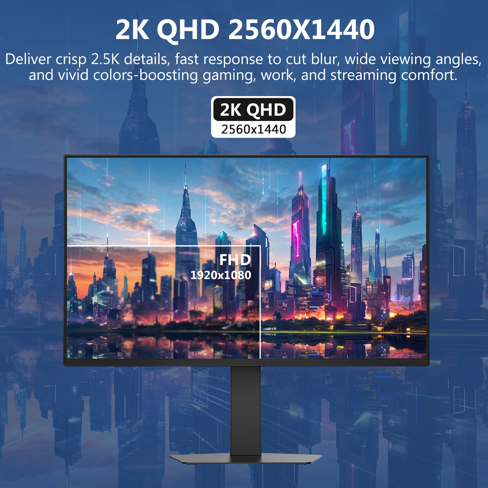 Z-EDGE INFINYX QD-OLED 27" 240Hz QHD 2K Gaming Monitor, 0.03ms GTG Adjustable Stand PIP/PBP 120% sRGB - Image 4