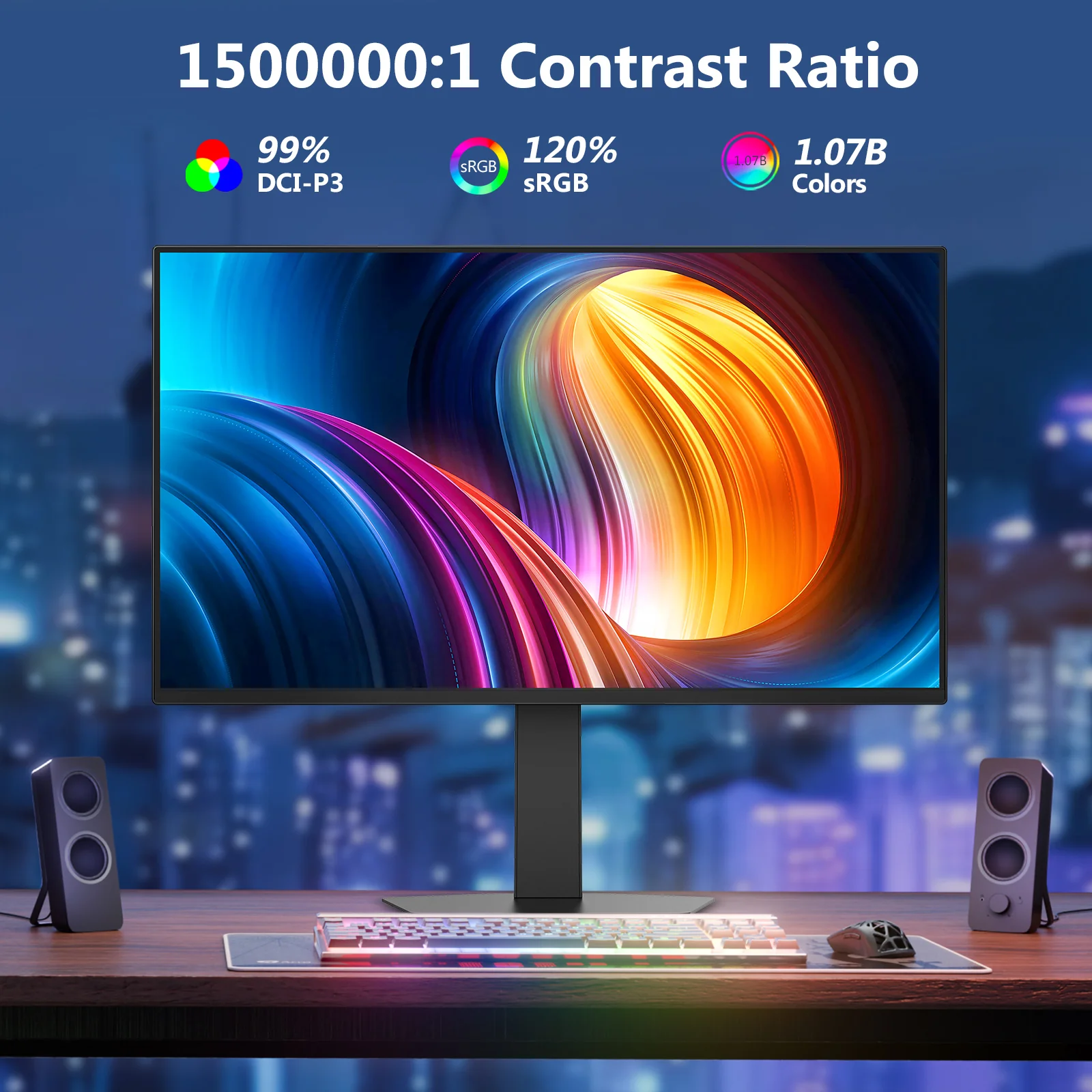 Z-EDGE INFINYX QD-OLED 27" 240Hz QHD 2K Gaming Monitor, 0.03ms GTG Adjustable Stand PIP/PBP 120% sRGB - Image 5