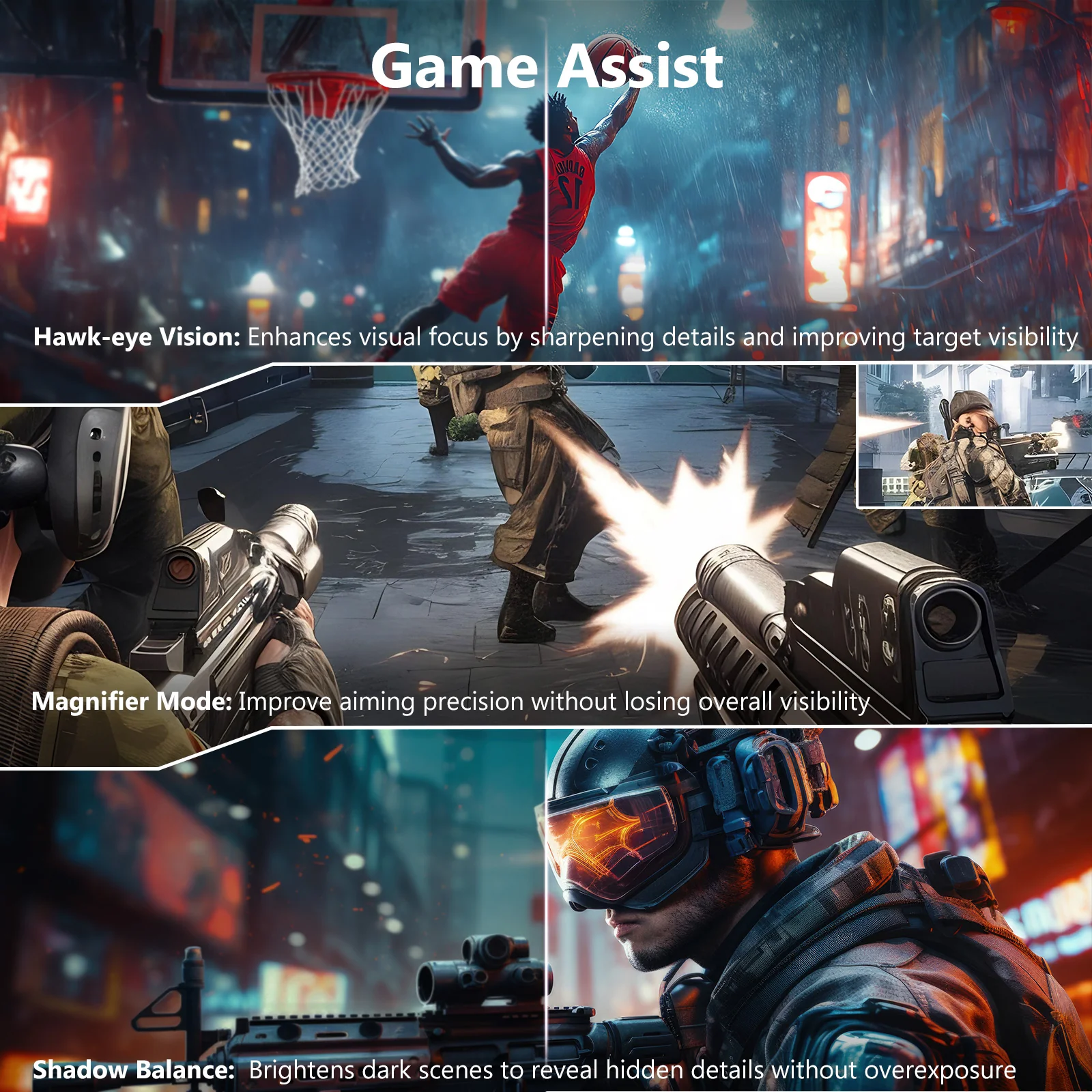 Z-EDGE INFINYX QD-OLED 27" 240Hz QHD 2K Gaming Monitor, 0.03ms GTG Adjustable Stand PIP/PBP 120% sRGB - Image 6