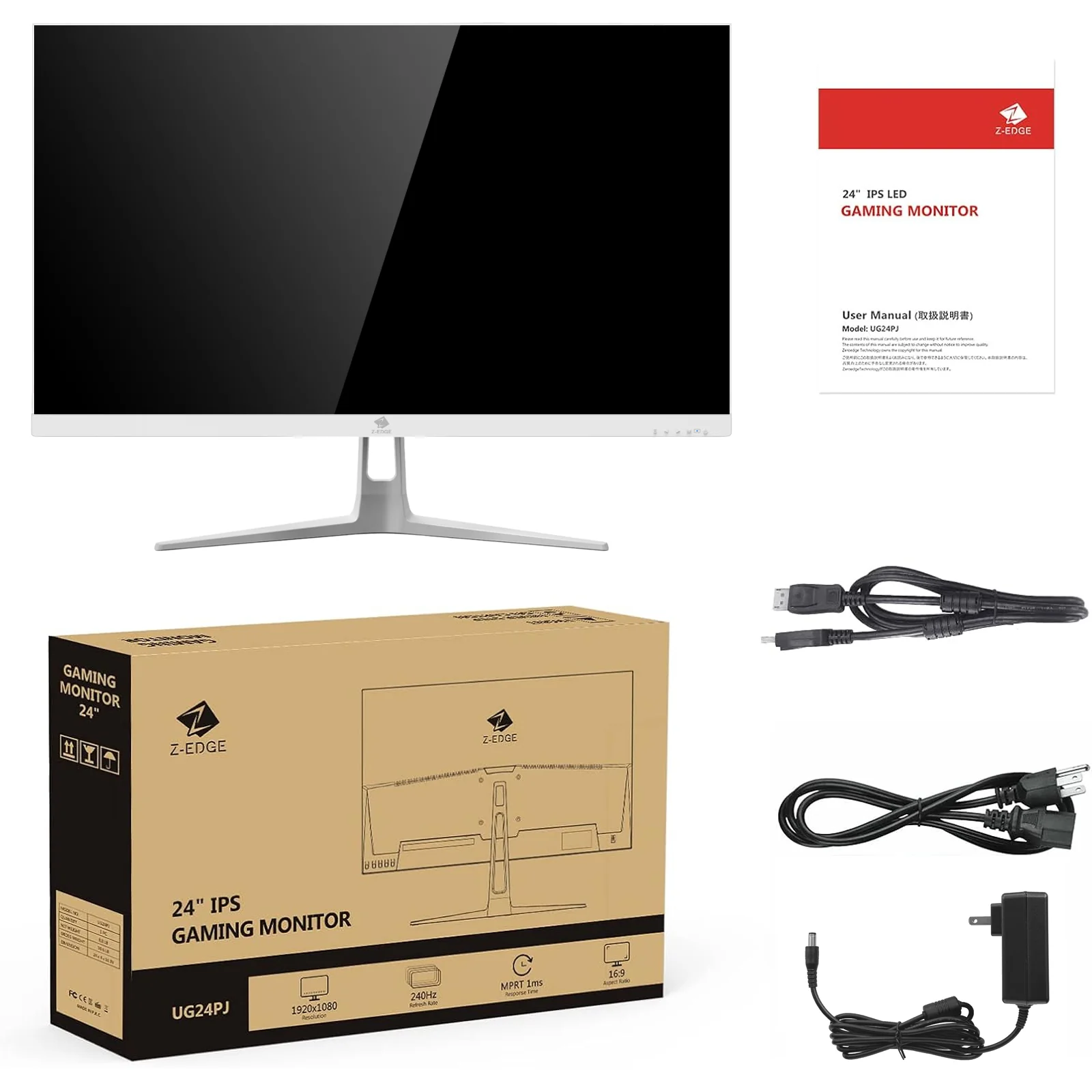 Z-EDGE UG24PJ 24" 240Hz White Gaming Monitor - Image 8