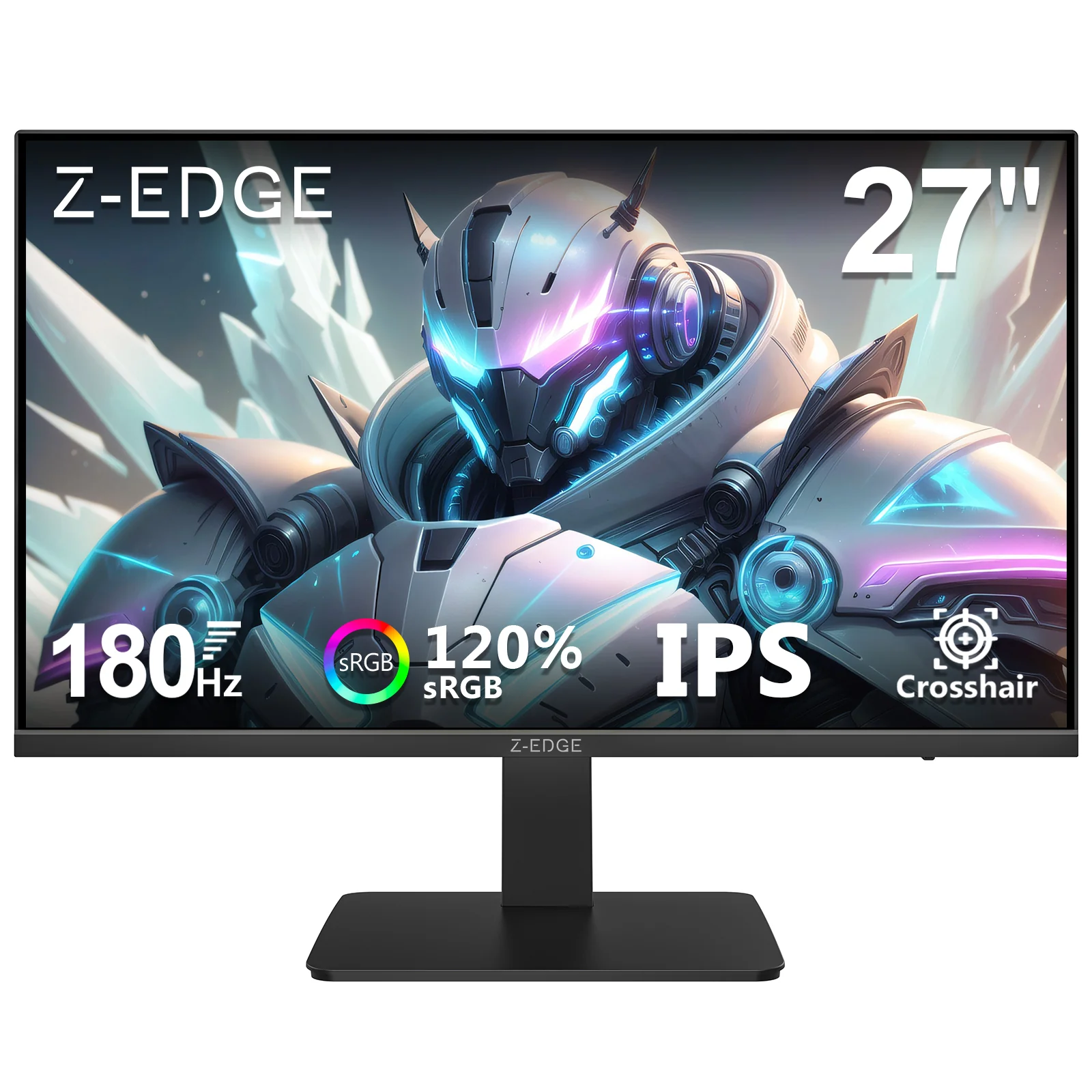 Z-EDGE UG27F 27" 180Hz IPS FHD 1080P LED Gaming Monitor, HDMI(2.0)x1 and DP(1.4)x1 Support HDR FreeSync 1MS Response Time