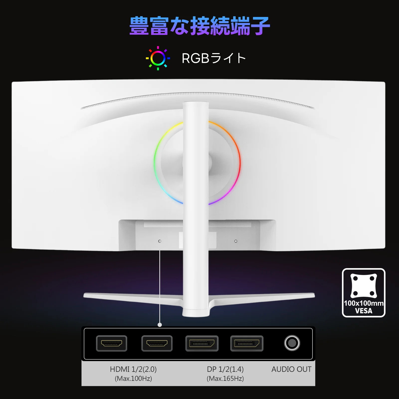 Z-Edge UG34I-White 34" 165Hz IPS Ultrawide Gaming Monitor - Image 2