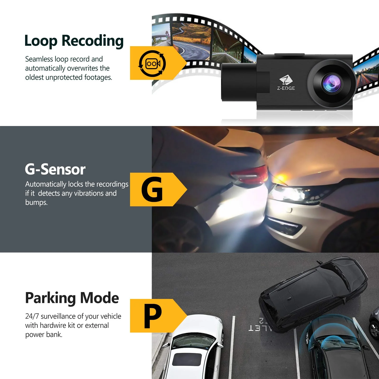 Refurbished: Dual Dash Cam, WiFi&App Connection, 2K+1080P Front and Inside Dash Cam, IR Night Vision - Image 7