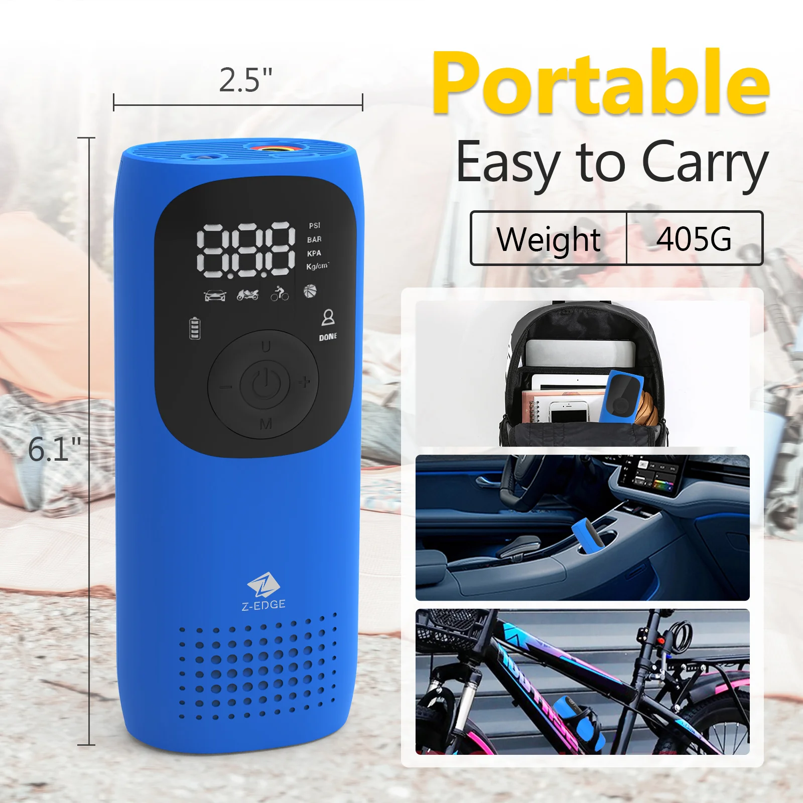 ZAI02 Portable 150PSI Air Inflator with Digital Display - Image 8