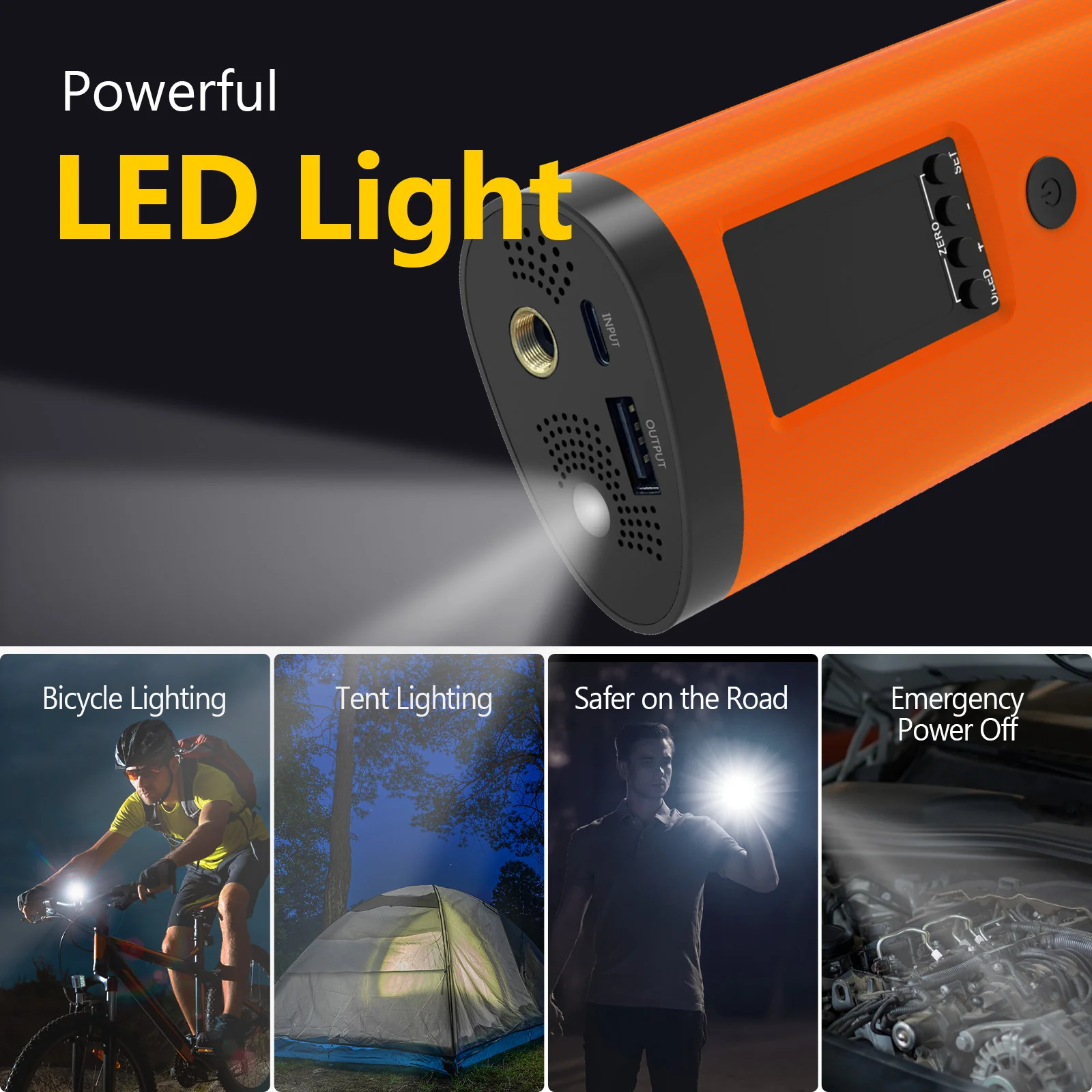 ZAI03 Portable Power Bank & 150PSI Air Inflator with Carrying Pouch - Image 9
