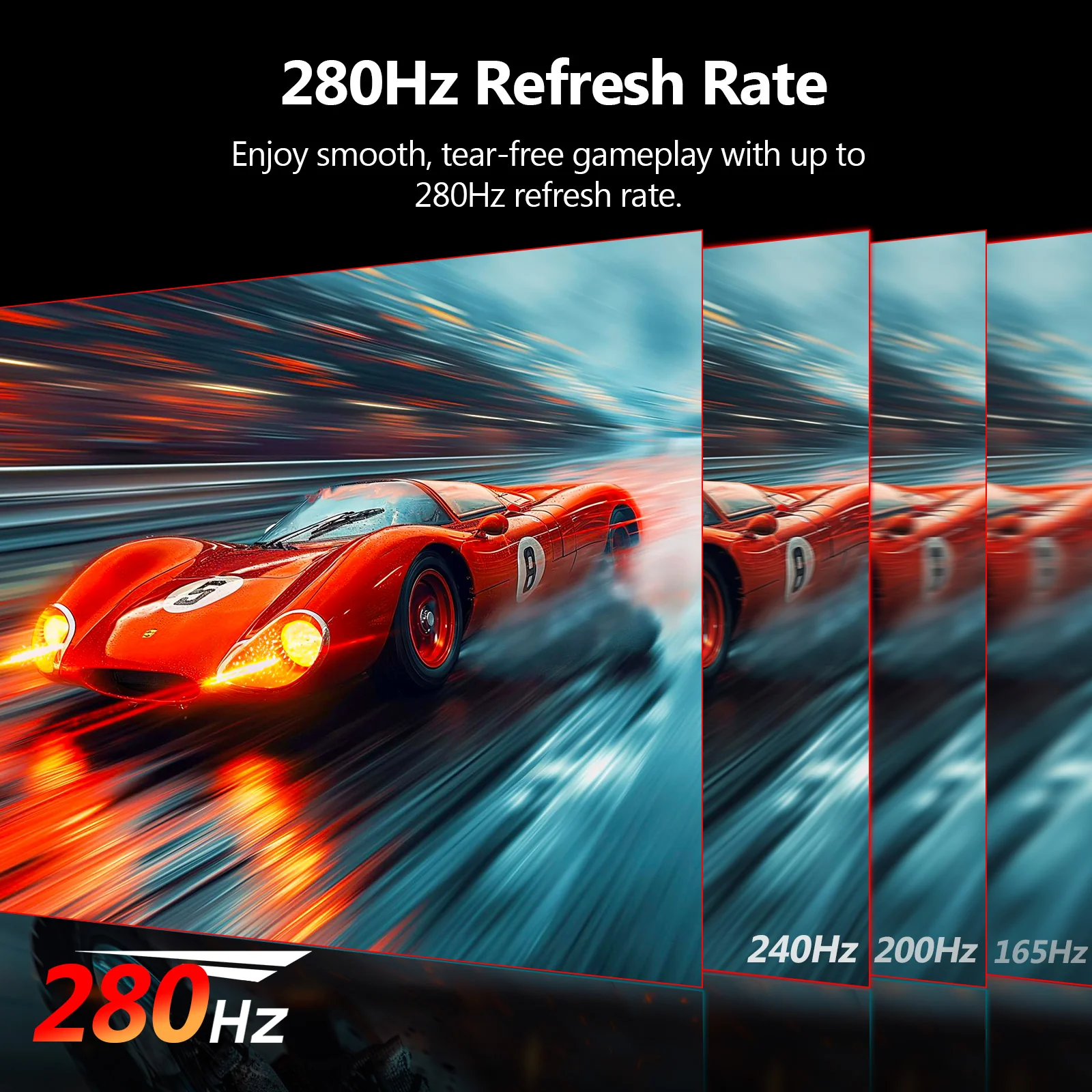 Z-Edge 27 inch Curved Gaming Monitor 280Hz (DP) 240Hz (HDMI) 1ms MPRT Full HD LED Monitor, 350cd/m² Brightness, 16:9 Curved Screen, FreeSync, HDMI 2.0 & DisplayPort 1.2 -White - Image 2