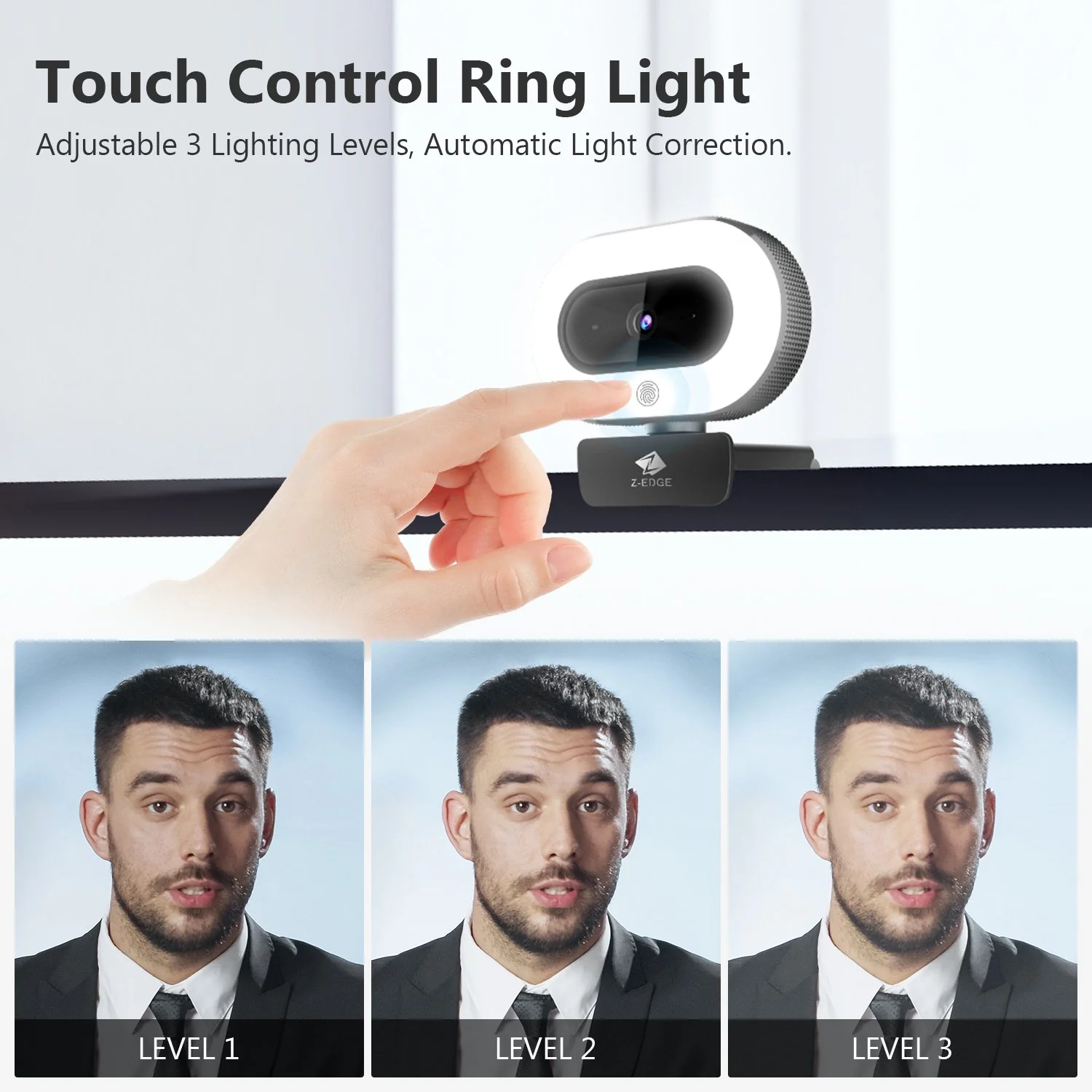 ZW560D Ring Light 1080P Full HD Webcam 2.0 Mega pixels - Image 4