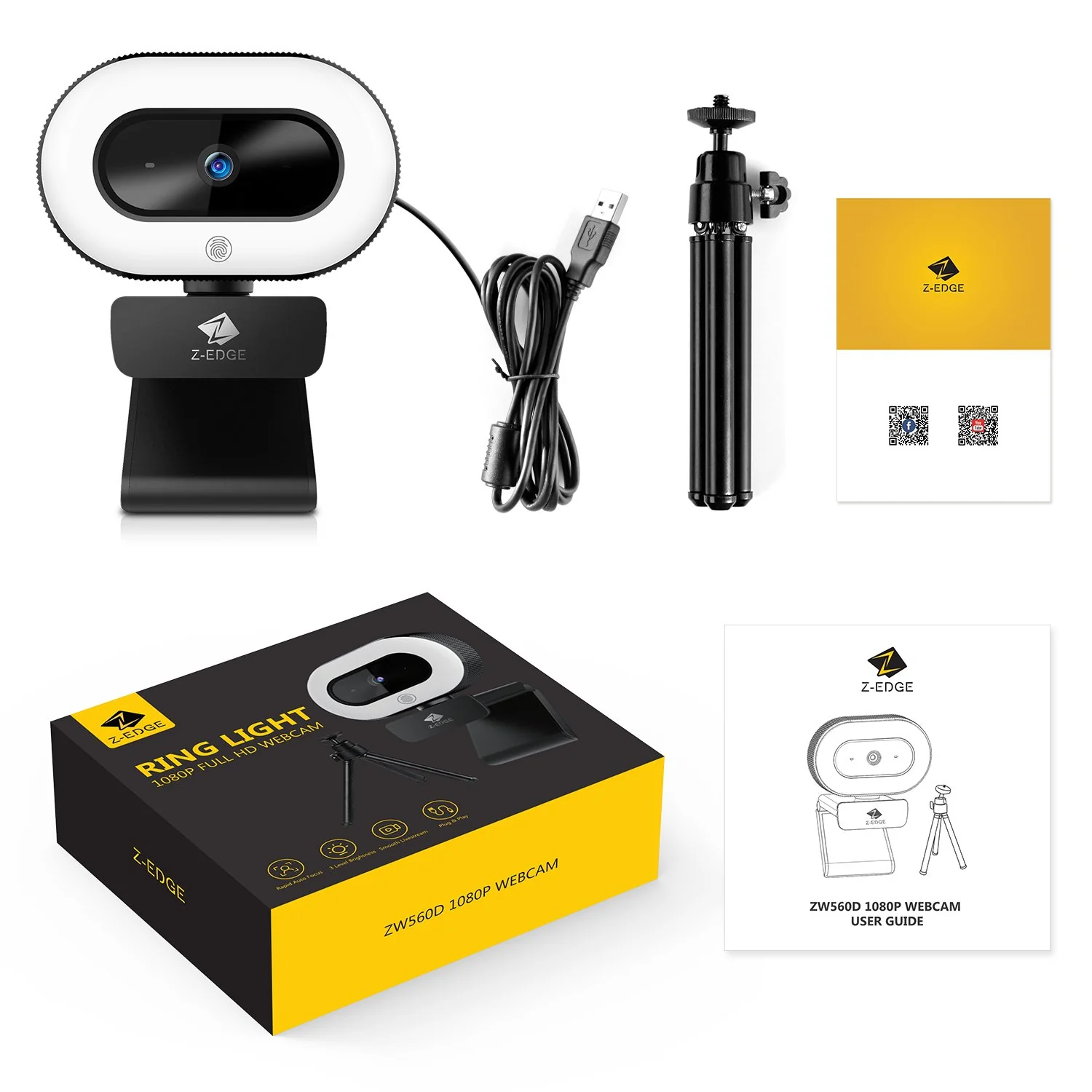 ZW560D Ring Light 1080P Full HD Webcam 2.0 Mega pixels - Image 9